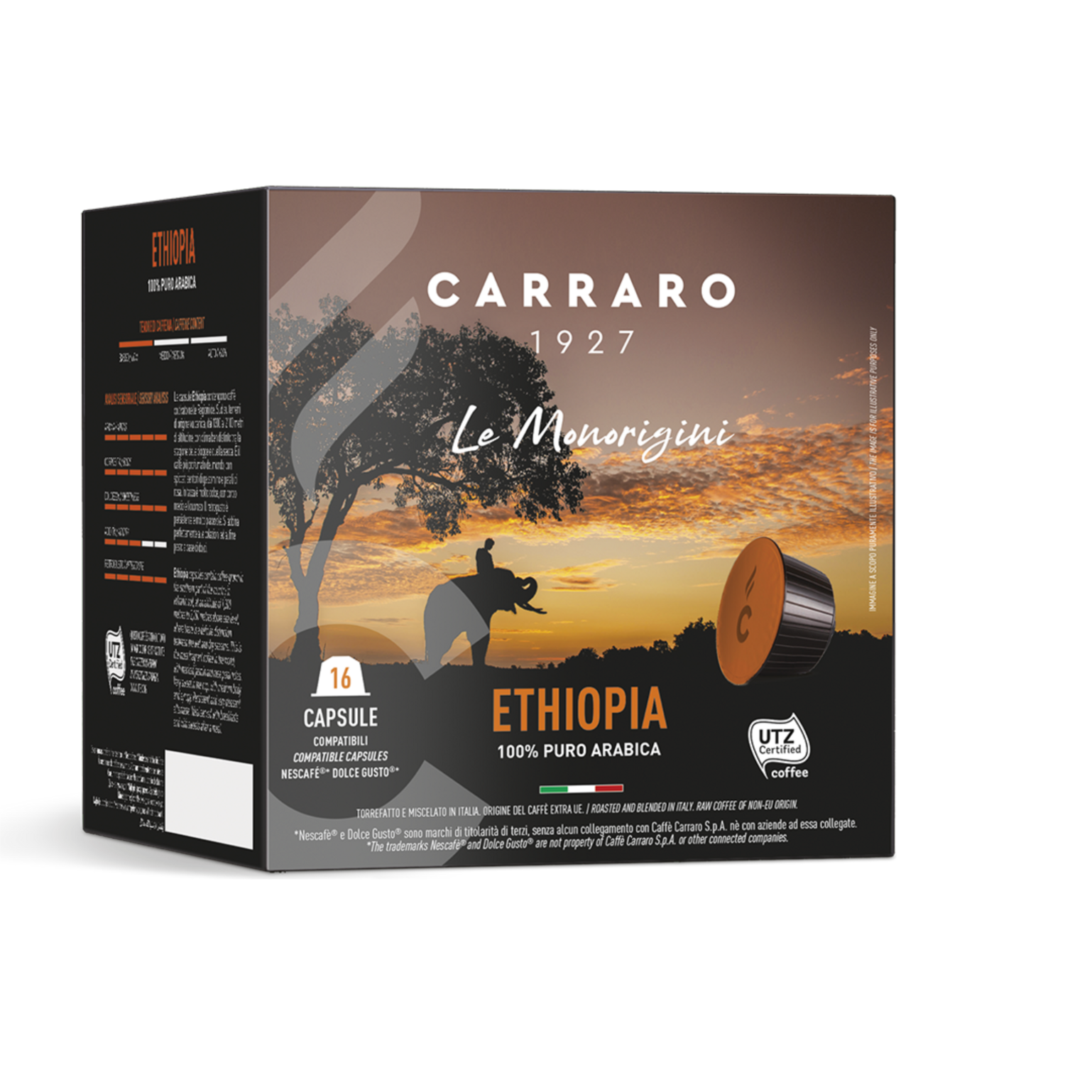 Carraro 1927 Dolce Gusto Rainforest Ethiopia Yrga Arabica x16