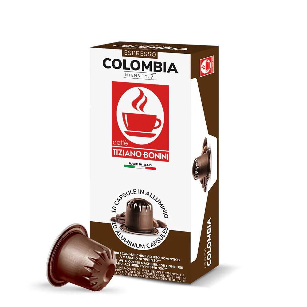 Bonini Nespresso Aluminium Colombia espresso x10 капсули