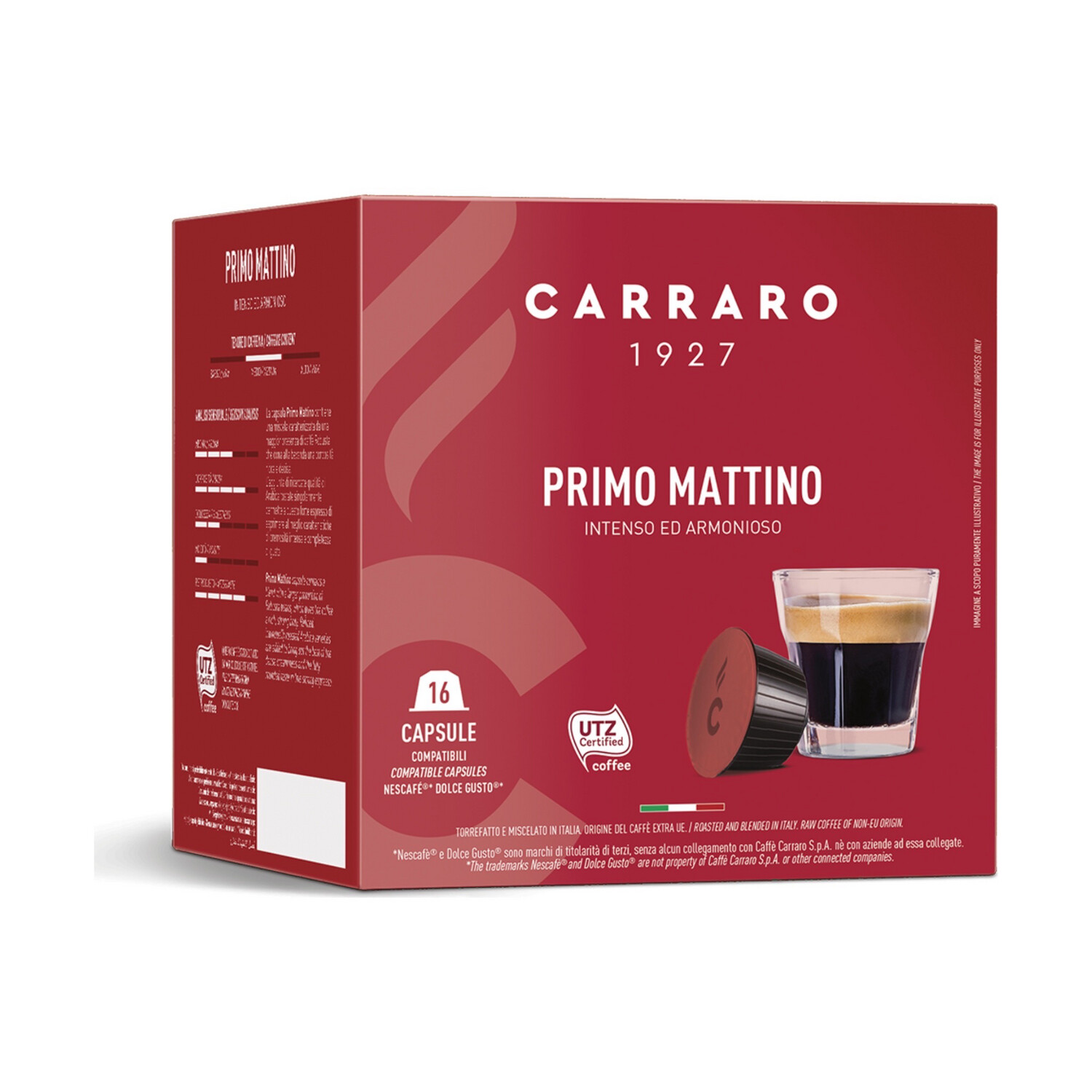 Carraro Dolce Gusto* Primo Mattino espresso x16 парчиња