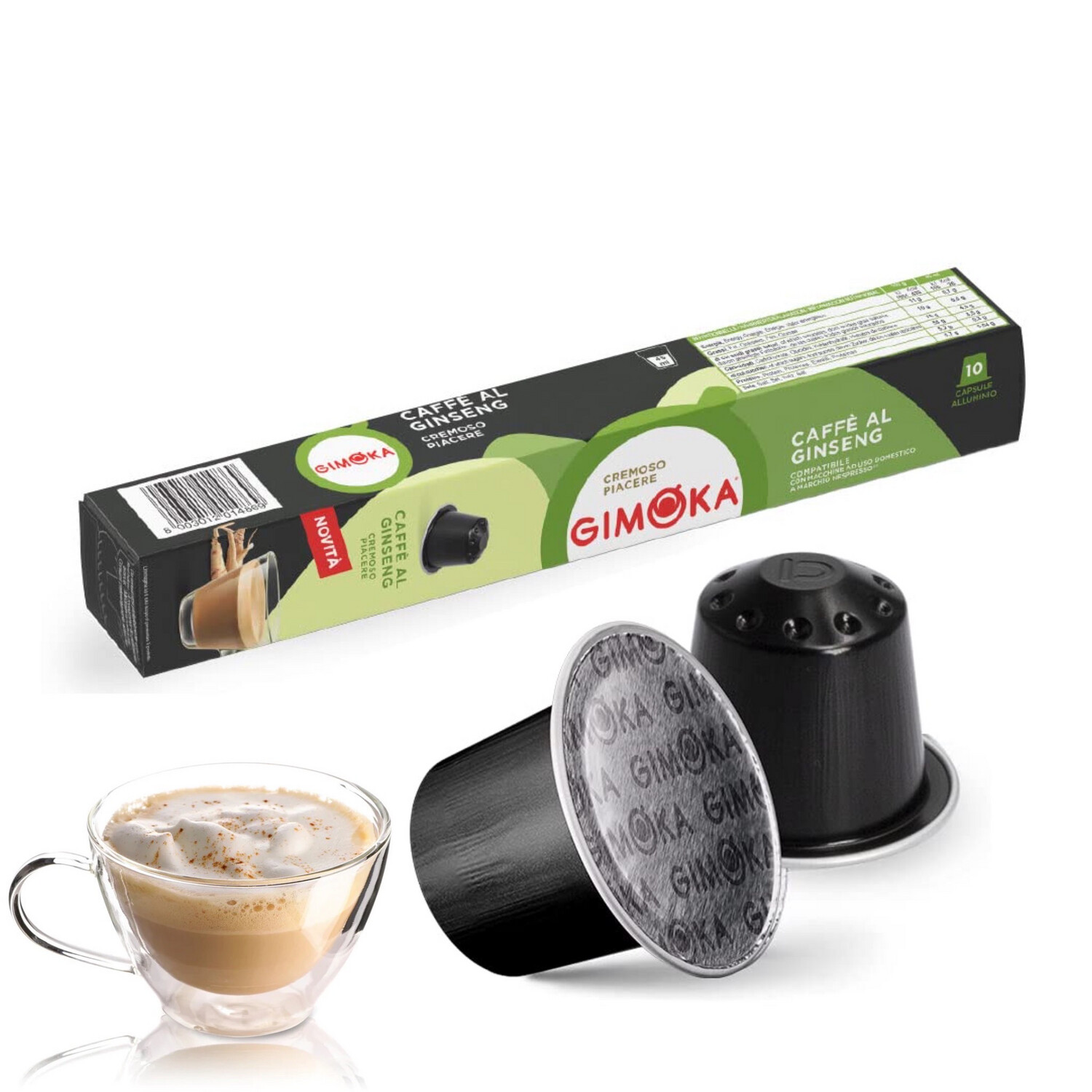 Gimoka Nespresso Tubolar Prime edition Ginseng Machiatto x10 капсули