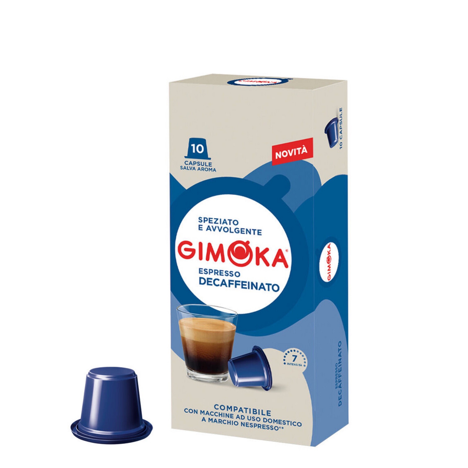 Gimoka Nespresso Soave Decaffeinate espresso x10 капсули