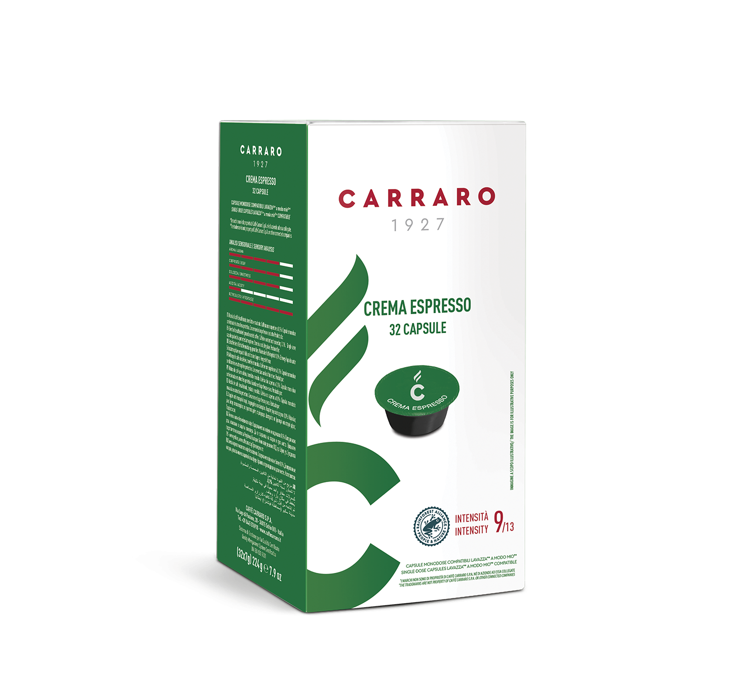 Carraro Modo Mio Crema espresso family pack x32 капсули 