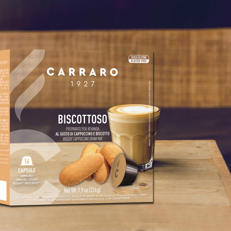 Carraro Dolce Gusto Cookies Cappuccino x16