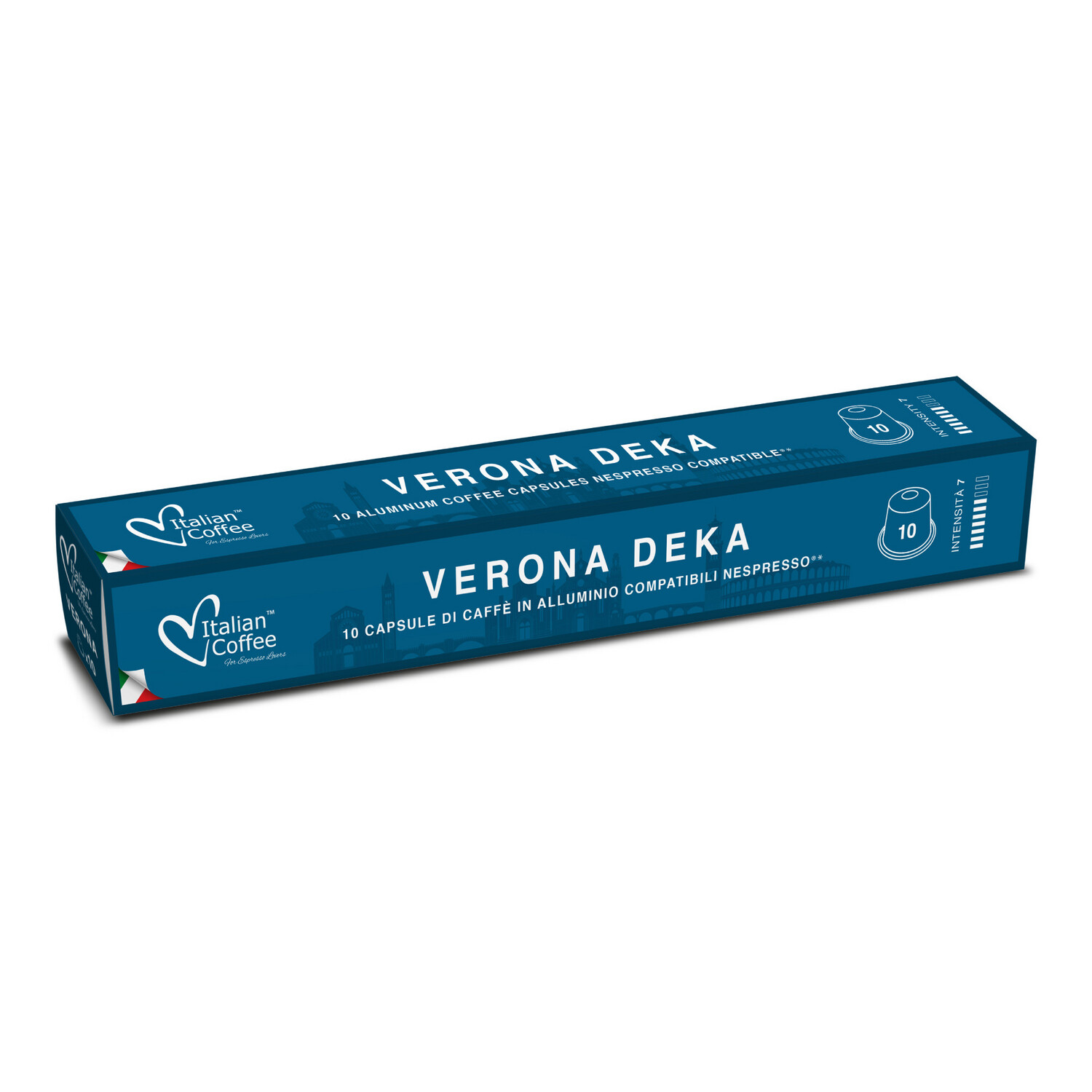 Italian coffee™️ Nespresso Prime Aluminium Verona Decoffein espresso x10