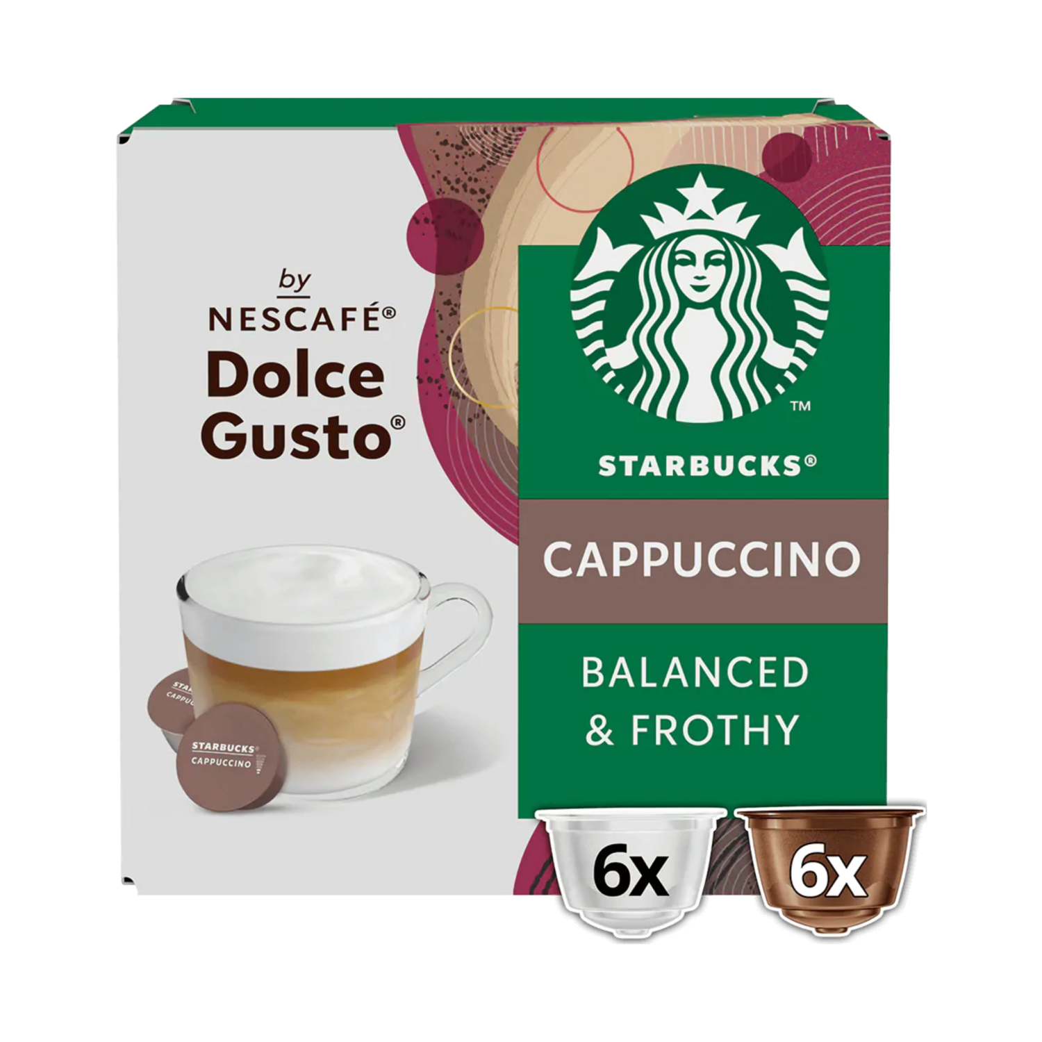 Starbucks™️Dolce Gusto Cappuccino x12 капсули (6+6)
