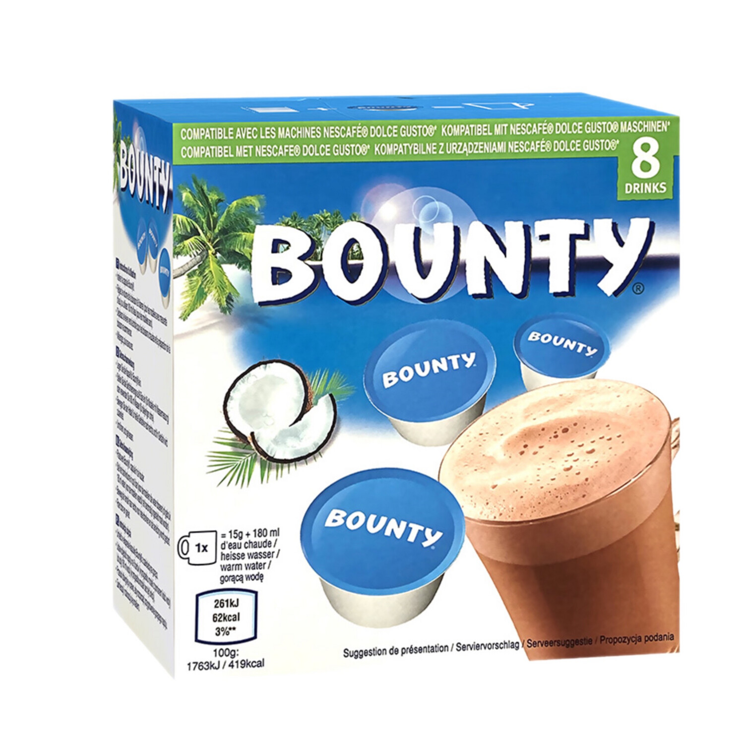 Bounty by Mars™️for Dolce Gusto hot chocolate x8 капсули