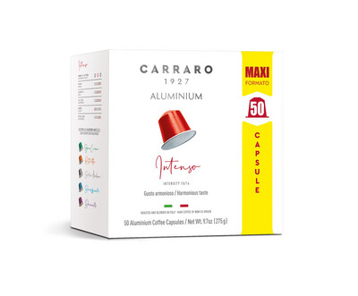 Carraro Nespresso INTENSE Aluminum Prime edition Maxi pack х50