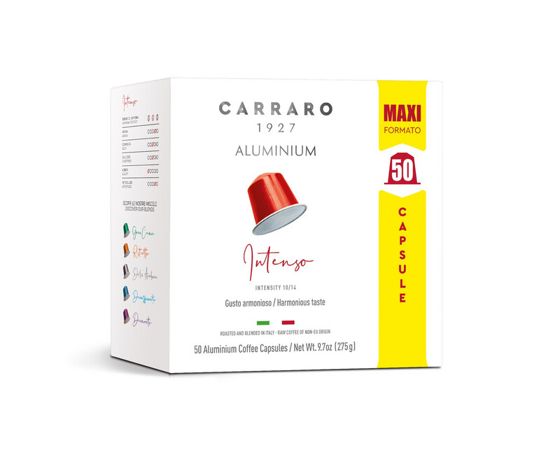 Carraro Nespresso INTENSE Aluminum Prime edition Maxi pack х50