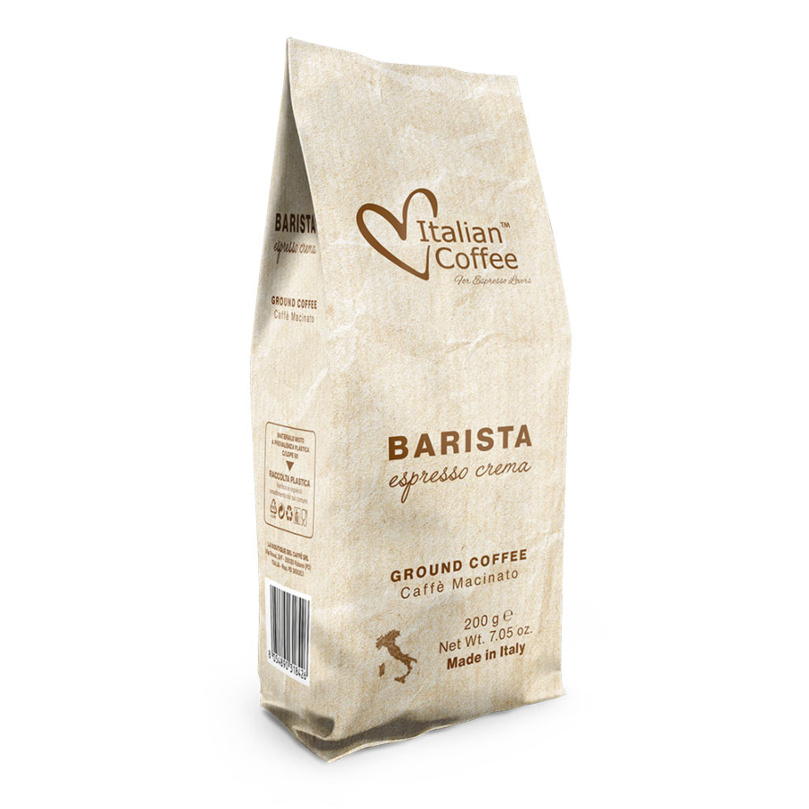 Italian coffee™️ Barista soft pack 50% Arabica мелено еспресо 200 гр.