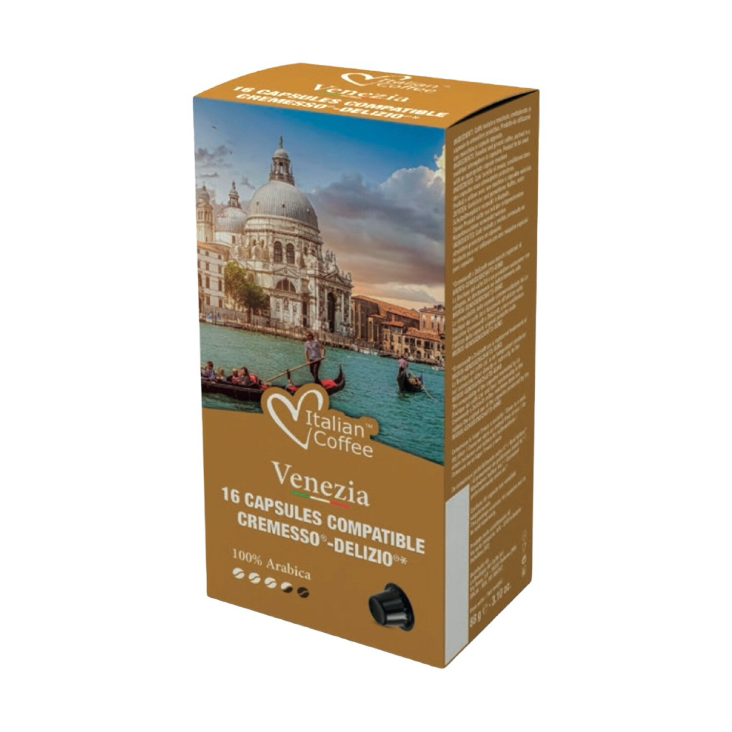 Italian Coffee™️ Delizio Venezia 100% Arabica espresso x16 капсули