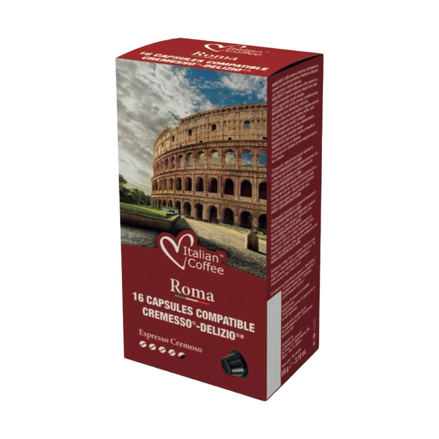 Italian Coffee™️ Delizio Roma 40%Arabica espresso x16 капсули