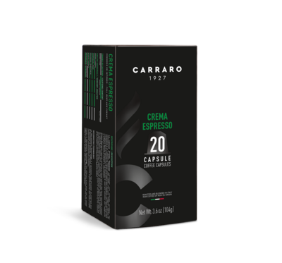 Carraro 1927 Nespresso Crema espresso x20 капсули