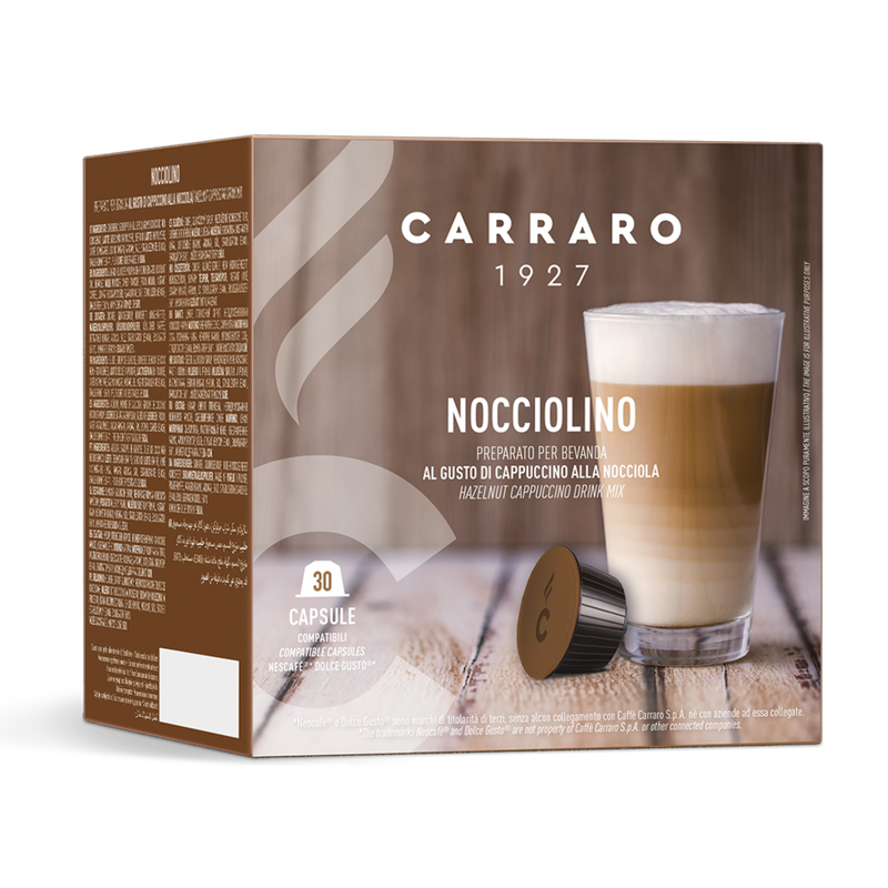 Carraro 1927 Nocciola Hazelnut Cappuccino/latte x30 капсули