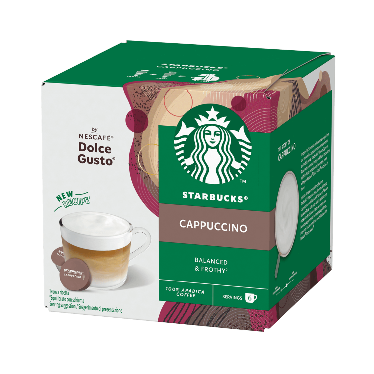 Starbucks™️Dolce Gusto Cappuccino x12 капсули (6+6)