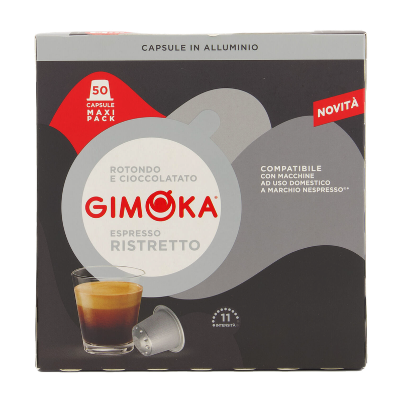 Gimoka Nespresso Alu Prime collection Ristretto x50 капсули