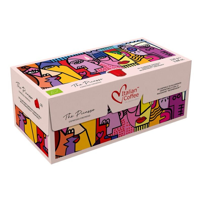 Italian Coffee Nespresso Aluminum Picasso espresso  x20 капсули