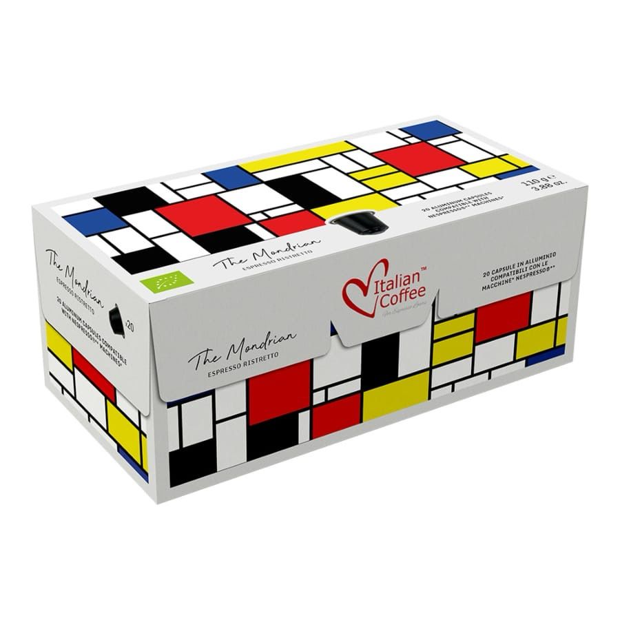 Italian Coffee Nespresso Aluminum Mondrian espresso  x20 капсули