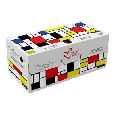 Italian Coffee Nespresso Aluminum Mondrian espresso  x20 капсули