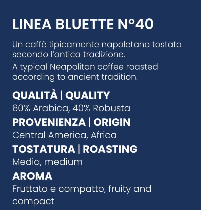Toraldo Linea 40 Bluette | 60% Arabica espresso зрно 1 кг