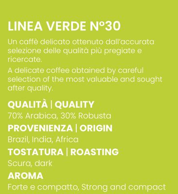 Toraldo Linea 30  Verde | 70% Arabica espresso зрно 1 кг