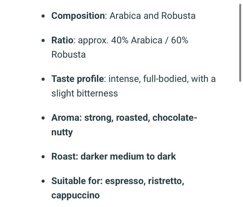 Verzi caffe | INTENSO | 40% Арабика espresso зрно  1 кг.