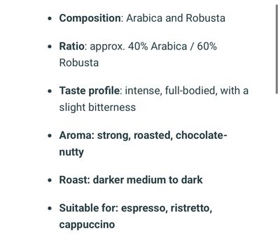 Verzi caffe | INTENSO | 40% Арабика espresso зрно 1 кг.