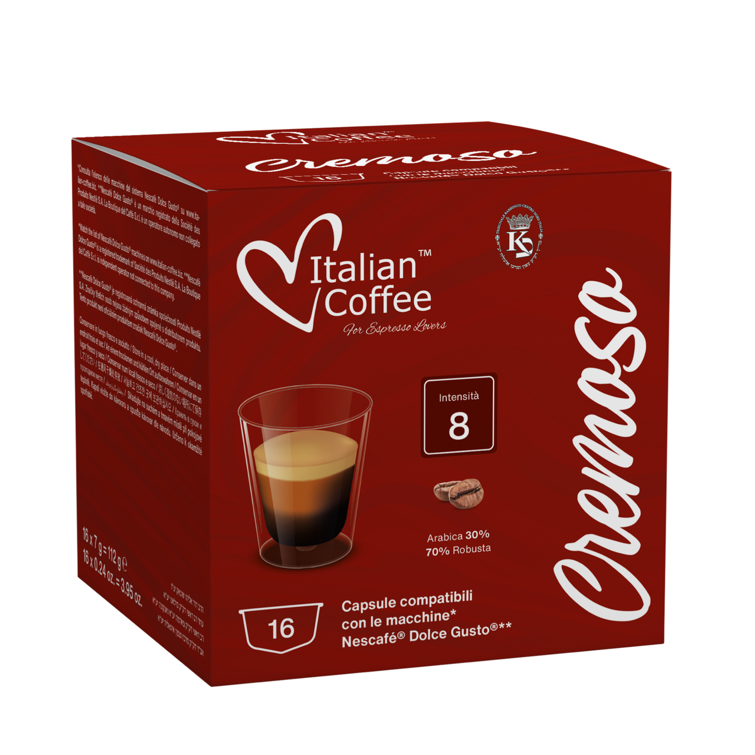 Italian Coffee™️Dolce Gusto  Cremoso x16 капсули