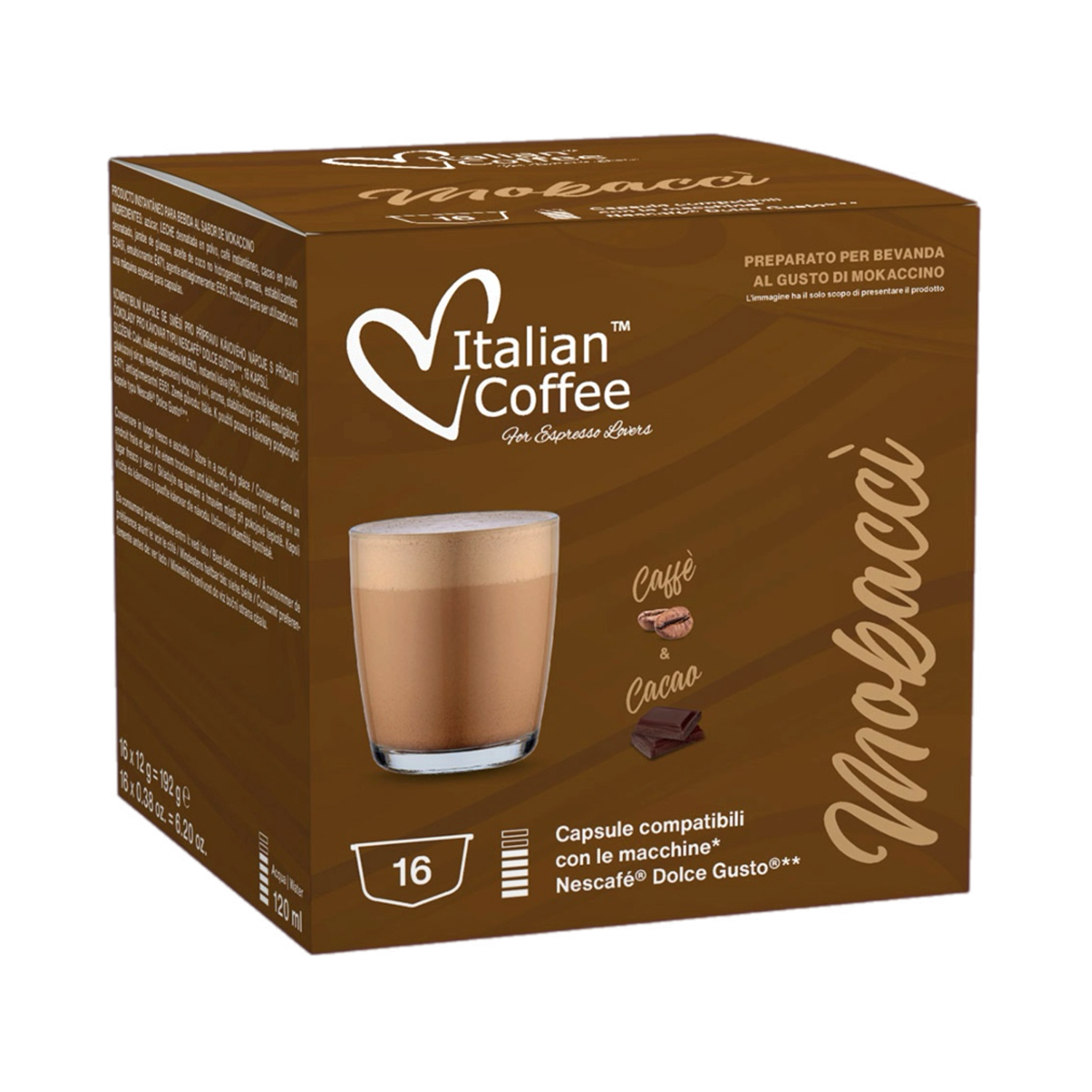 Italian Coffee™️Dolce Gusto Mokacci Чоко капучино/лате х16 капсули
