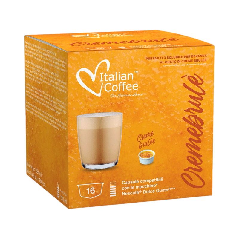 Italian Coffee™️Dolce Gusto Creme-Brulè Latte x16 капсули Italian Coffee™️Dolce Gusto Creme-Brulè Latte x16 капсули