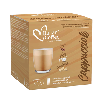 Italian Coffee™️Dolce Gusto Cappuciok CAPPUCCINO/latte со Бело Чоколадо х16