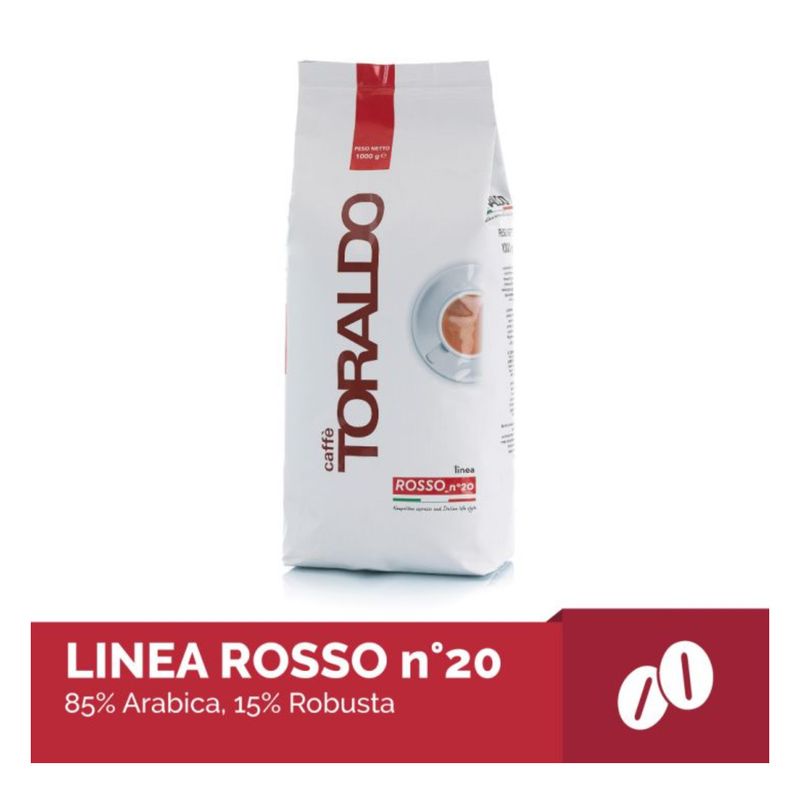 Toraldo BAR Rosso 85% Arabica Dark Roast n.20  еспресо во зрно 1 kg