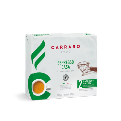 Carraro 1927 мелено Espresso Casa 80% Arabica 500 гр.  (2х250 гр.)