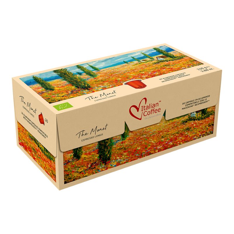 Italian Coffee Nespresso Aluminum Monet espresso  x20 капсули