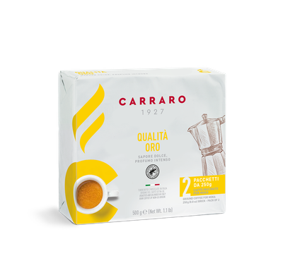 Carraro 1927 Qualita Oro 90% Arabica 2х250=500 gr. мелено еспресо