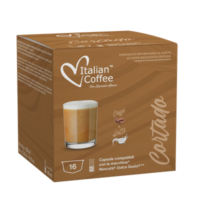 Italian Coffee Dolce Gusto Cortado МАКИЈАТО x16 капсули Italian Coffee Dolce Gusto Cortado МАКИЈАТО x16 капсули