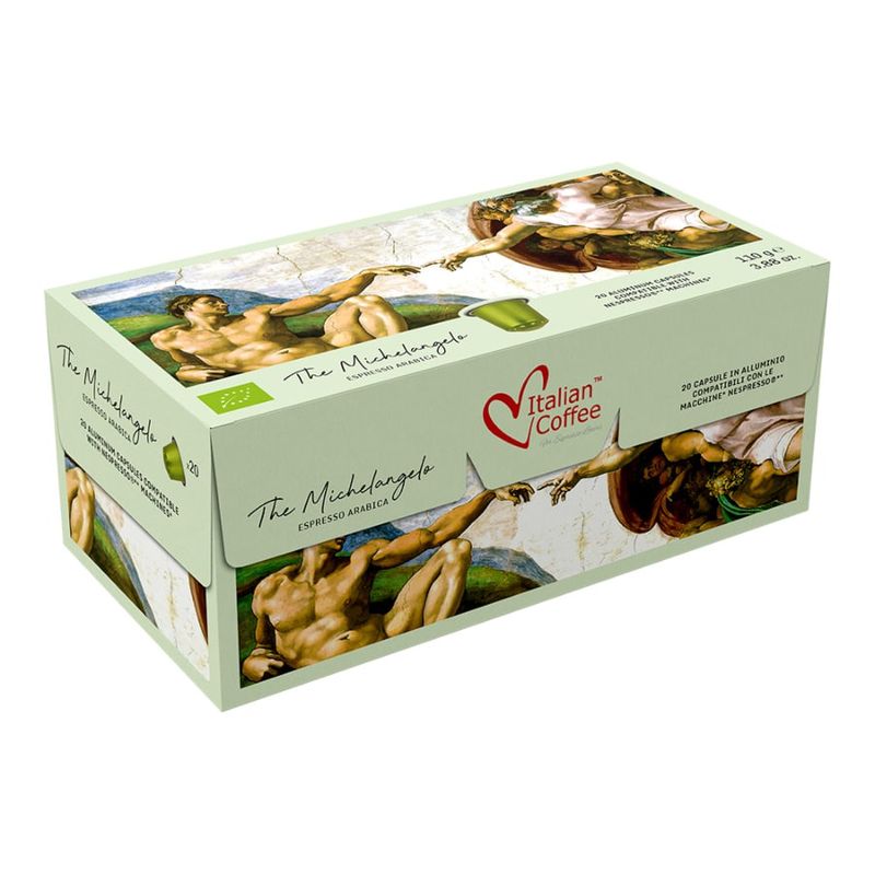 Italian Coffee Nespresso Aluminum Michelangelo espresso  x20 капсули