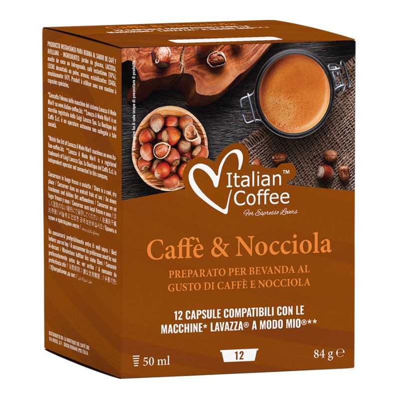 Italian Coffee A modo Mio Hazelnut Cappuccino x12 капсули Italian Coffee A modo Mio Hazelnut Cappuccino x12 капсули