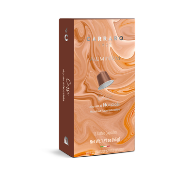 Carraro 1927 Nespresso аluminum Hazelnut Flavored espresso x10