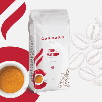 Carraro Primo Mattino 1kg зрно Еспресо зрно | Carraro Primo espresso | UTZ certified