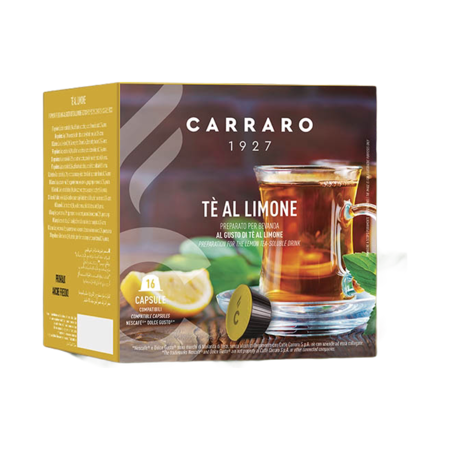 Carraro Dolce Gusto  Чај Лимон х16 капсули
