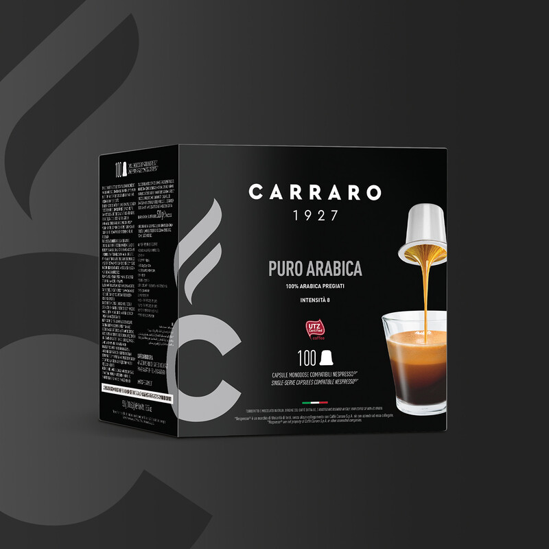Carraro Nespresso Puro Arabica еспресо x100 капсули