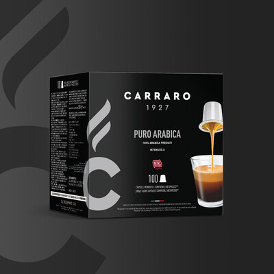 Carraro Nespresso Puro Arabica еспресо x100 капсули
