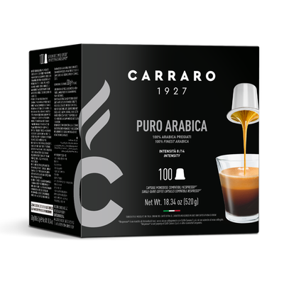 Carraro Nespresso Puro Arabica еспресо x100 капсули