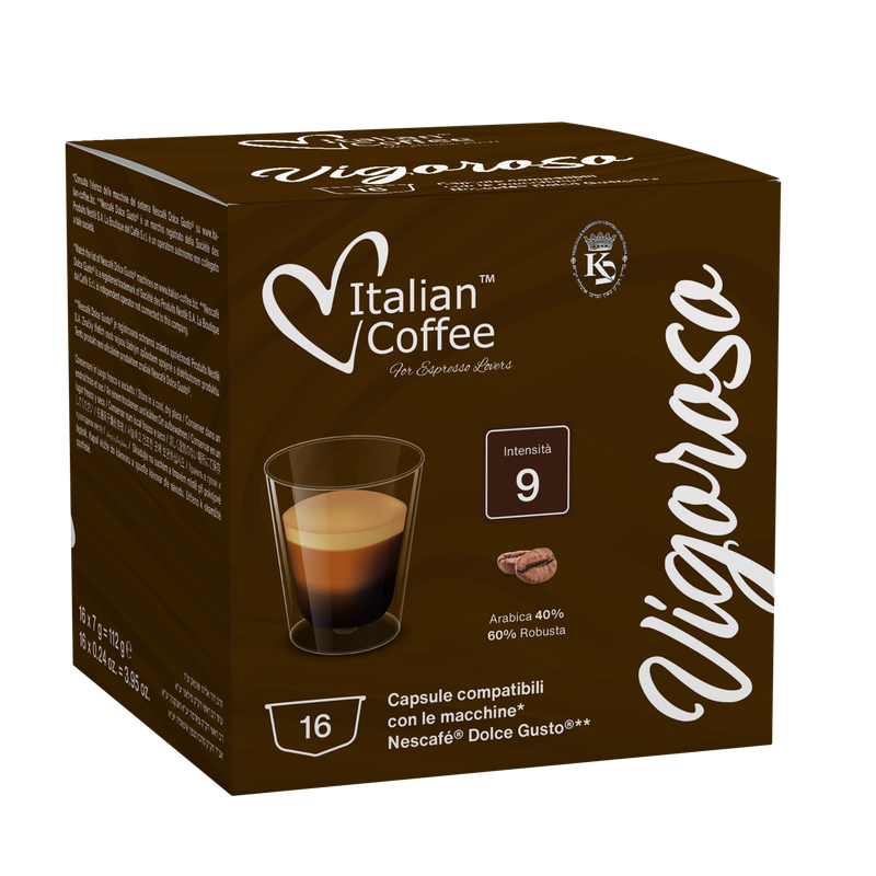 Italian Coffee Dolce Gusto  VIGOROSO espresso x16 капсули