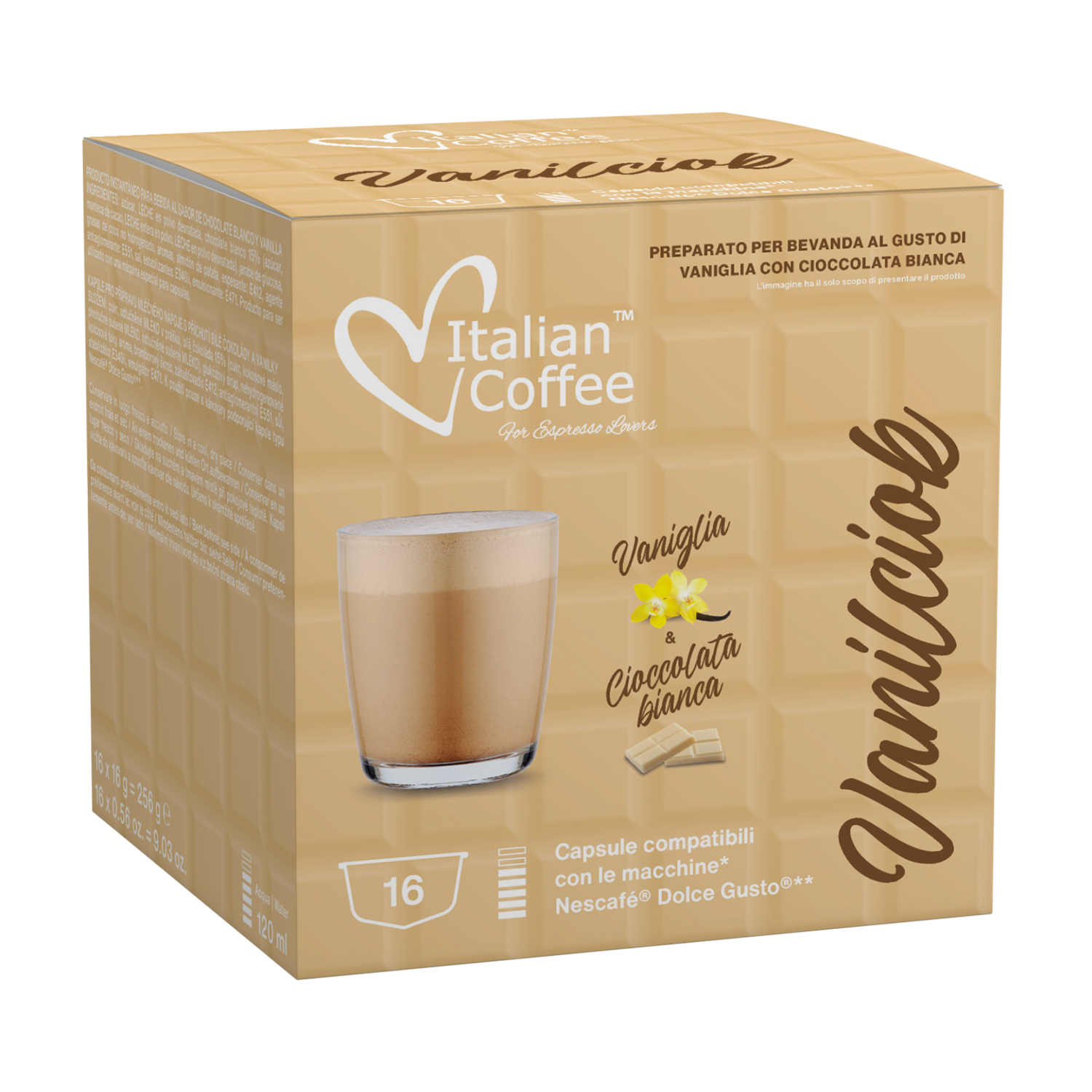 Italian Coffee™️ Dolce Gusto Топло БЕЛО ЧОКОЛАДО со ванила x16капсули