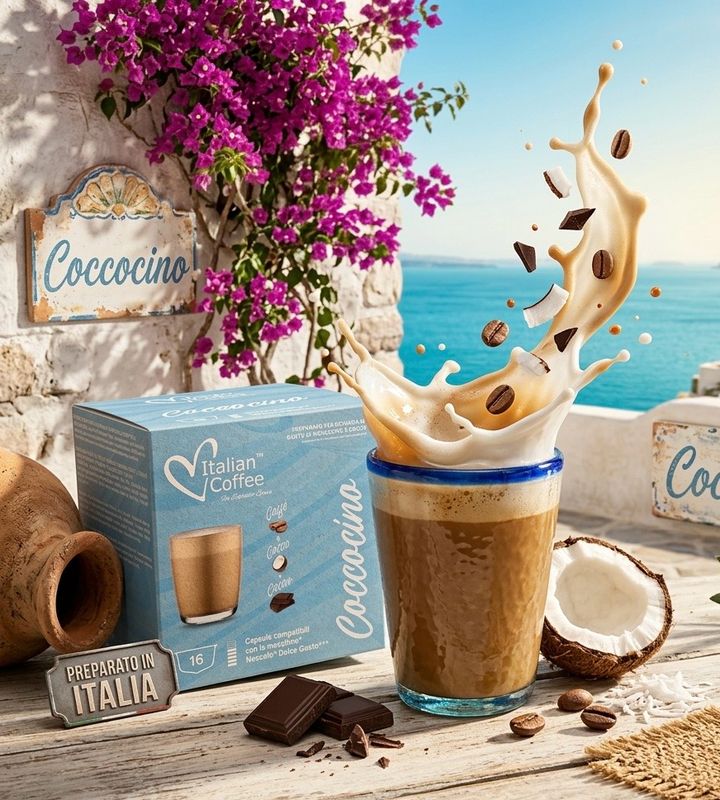 Italian Coffee Dolce Gusto COCCOCINO cappuccino/latte (Bounty вкус) х 16капсули