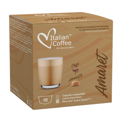 Italian Coffee Dolce Gusto Amaretto cookie Cappuccino/latte x16 капсули