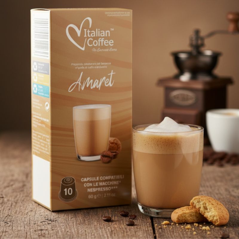 Italian Coffee Nespresso Amaretto cookies Макијато х10капсули