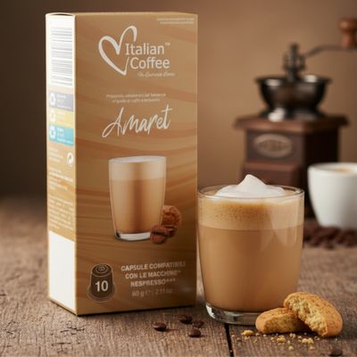 Italian Coffee Nespresso Amaretto cookies Макијато х10капсули