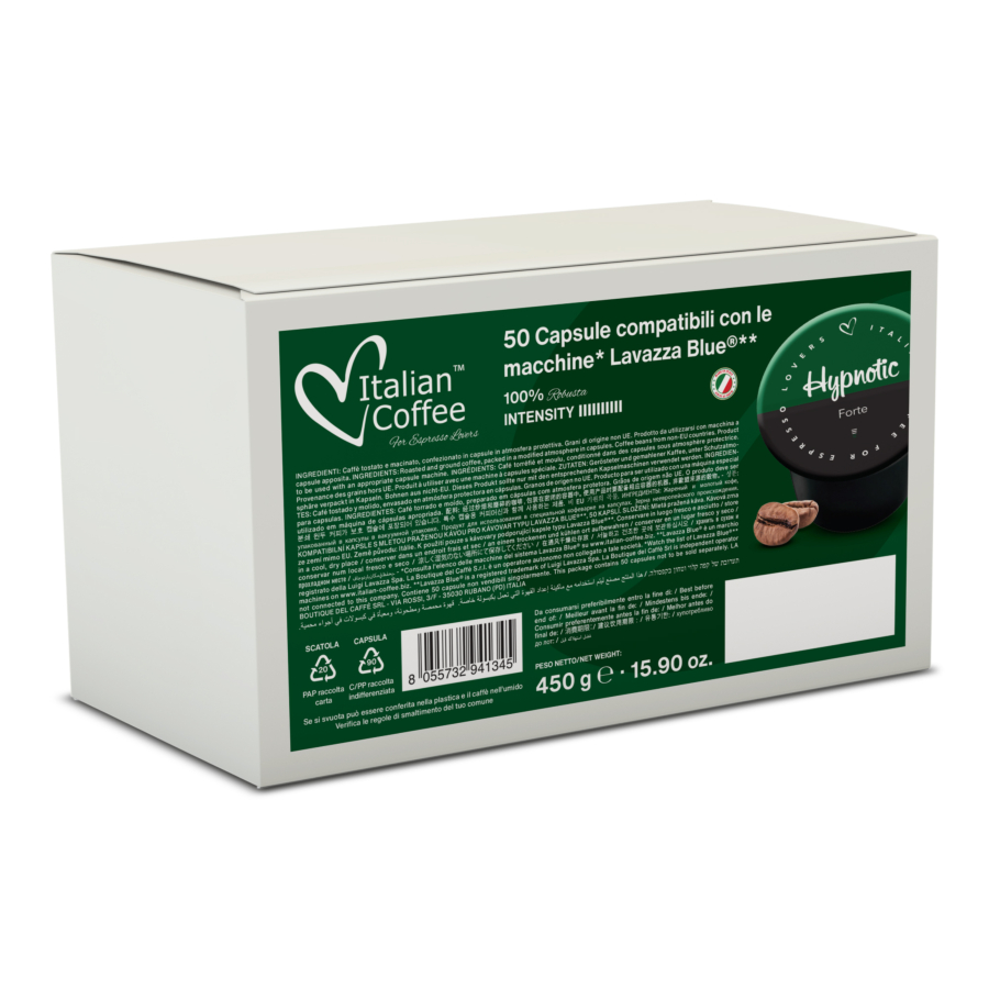 ​Italian Coffee HYPNOTIC Espresso | 100% Robusta | Lavazza Blue® x50 капсули